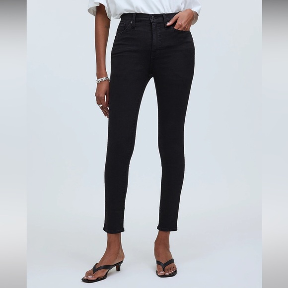 NWT Madewell Black 10” High Rise Skinny Jeans Petite 24 - Picture 1 of 5